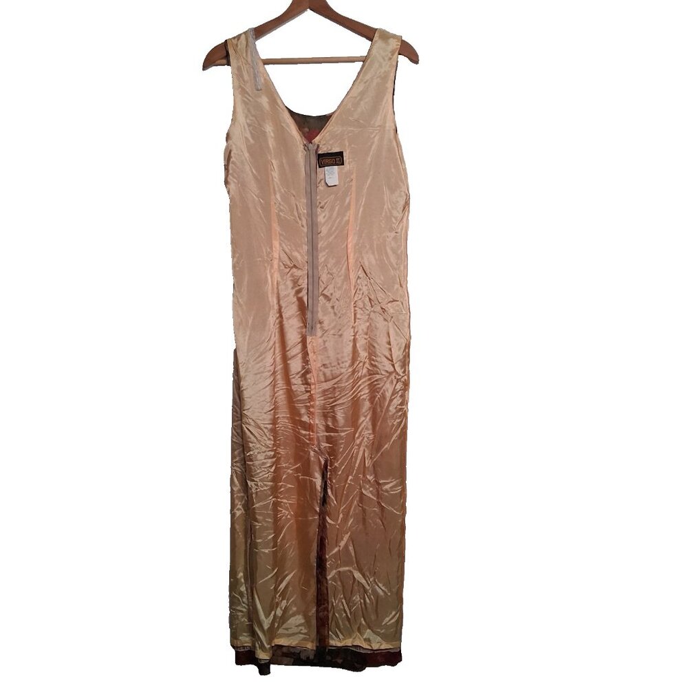 Vintage 90s Virgo II Slip Dress Size 12 Cabbage Rose Evening Party Sleeveless - Picture 4 of 16